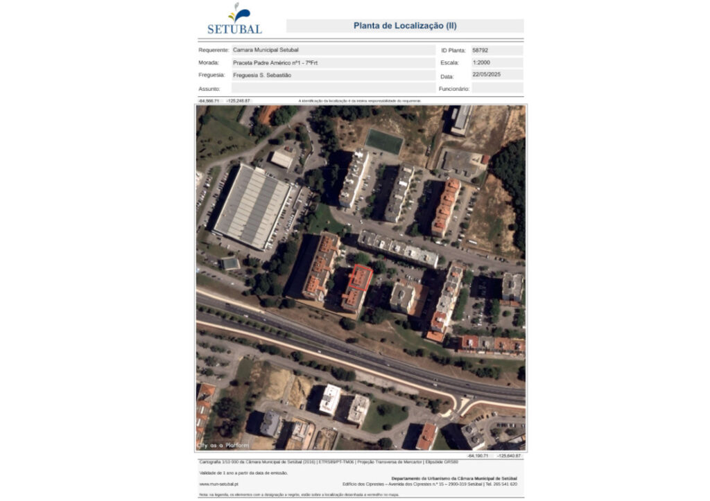 Praceta Padre Américo | Planta Localização