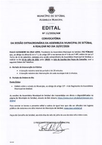 miniatura de Edital 11-2026-AM – Sessão Extraordinária de 10 de julho