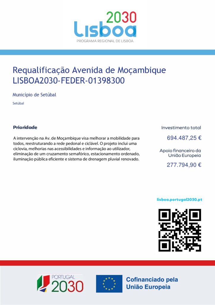 Portugal 2030 | Requalificação Avenida de Moçambique