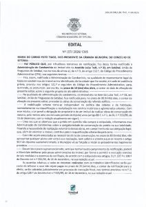miniatura de Edital nº 157
